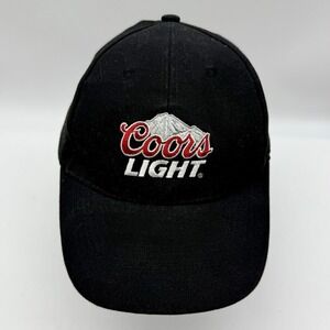 Coors Light Embroidered‎ Black Hat Hook And Loop Strap Back Acme Merchandise